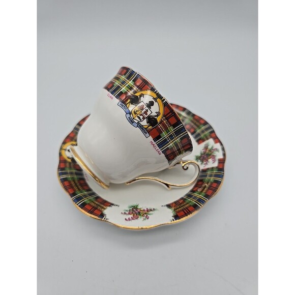Royal Standard Bonnie Scotland Clan Maclean Tea Cup and Saucer Set - Picture 10 of 11
